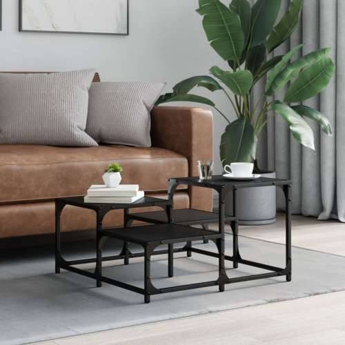 Stolić za kavu crni 68x68x40 cm od konstruiranog drva - Crna 68 x 68 x 40 cm 1 Cijena