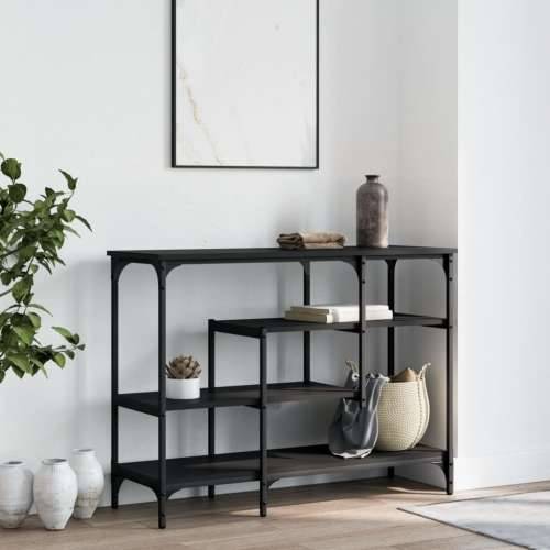 Konzolni stol s policama crni 100 x 35 x 75 cm - Crna 1 Cijena