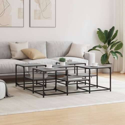 Stolić za kavu siva boja hrasta 121x121x40 cm konstruirano drvo - Sivi hrast sonoma 121 x 121 x 40 cm 1 Cijena