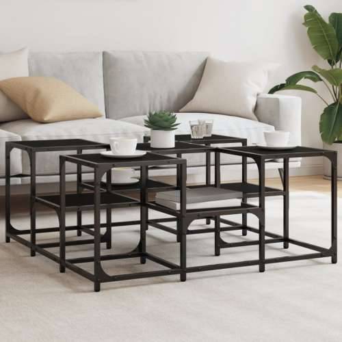 Stolić za kavu crni 91 x 91 x 40 cm od konstruiranog drva - Crna 91 x 91 x 40 cm 1 Cijena