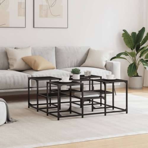Stolić za kavu crni 91 x 91 x 40 cm od konstruiranog drva - Crna 91 x 91 x 40 cm 1 Cijena