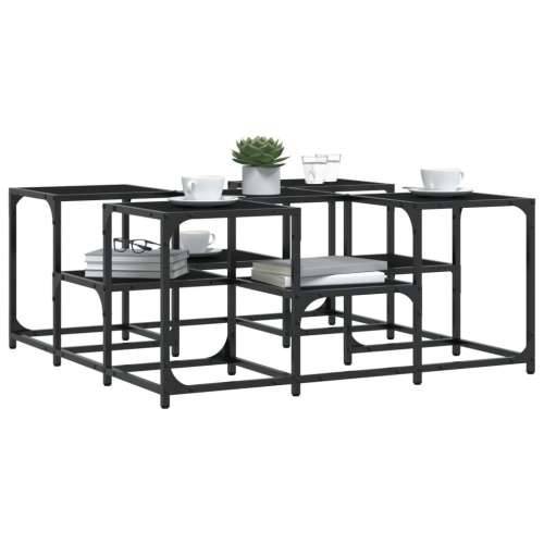 Stolić za kavu crni 91 x 91 x 40 cm od konstruiranog drva - Crna 91 x 91 x 40 cm 1 Cijena