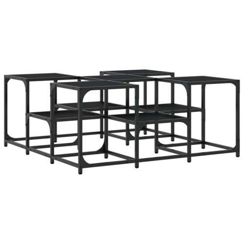 Stolić za kavu crni 91 x 91 x 40 cm od konstruiranog drva - Crna 91 x 91 x 40 cm 1 Cijena