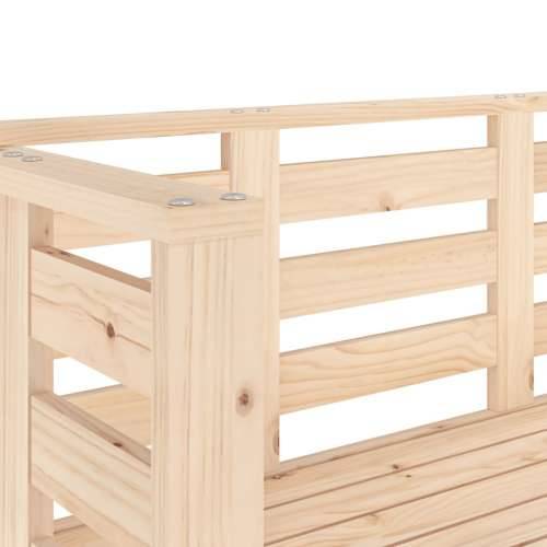 Vrtna klupa 111,5 x 53 x 71 cm od masivne borovine - Prirodna boja bora 1 Cijena