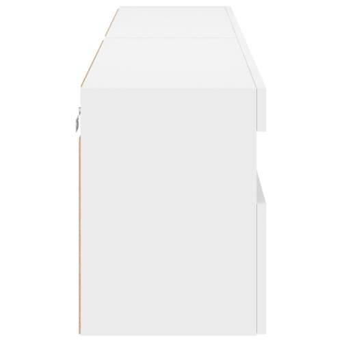 Zidni TV ormarići s LED svjetlima 2 kom bijeli 80 x 30 x 40 cm - Bijela 2 80 cm Cijena