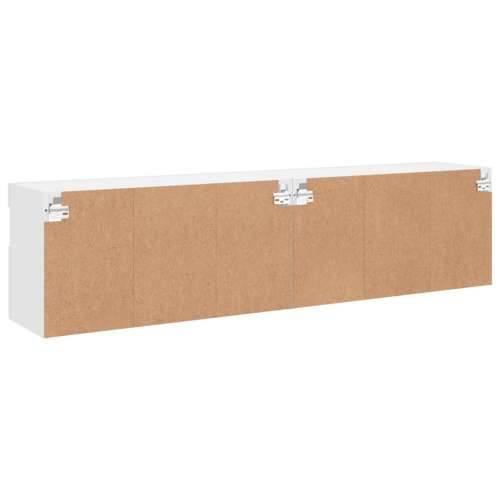 Zidni TV ormarići s LED svjetlima 2 kom bijeli 80 x 30 x 40 cm - Bijela 2 80 cm Cijena