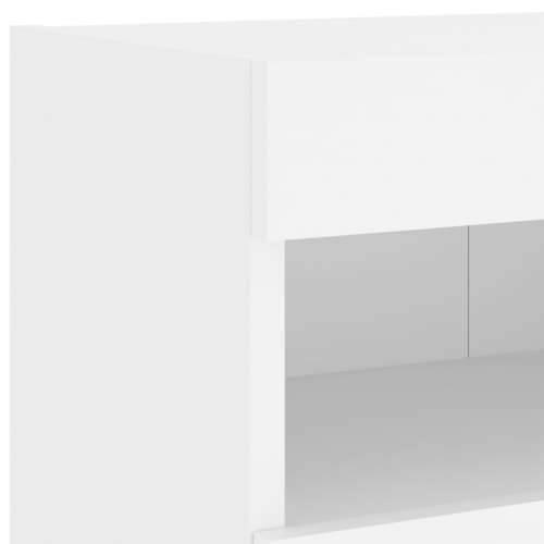 Zidni TV ormarići s LED svjetlima 2 kom bijeli 80 x 30 x 40 cm - Bijela 2 80 cm Cijena