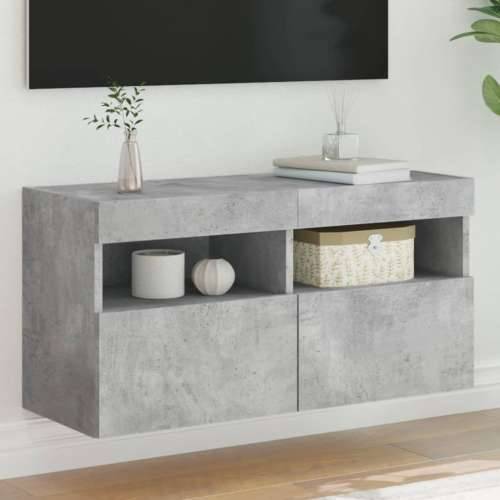 TV ormarić s LED svjetlima siva boja betona 80x30x40 cm - Beton siva 1 80 cm Cijena
