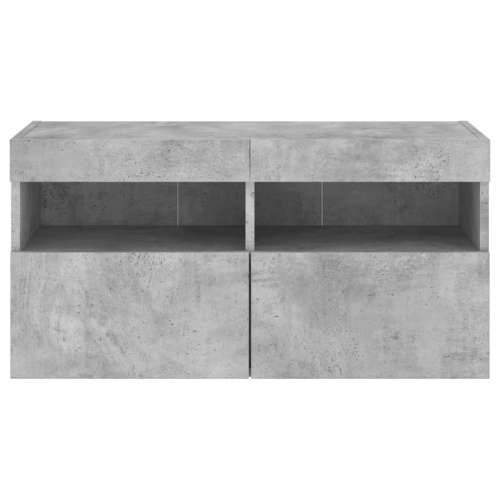 TV ormarić s LED svjetlima siva boja betona 80x30x40 cm - Beton siva 1 80 cm Cijena