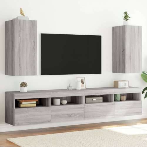 Zidni TV ormarići LED 2 kom siva boja hrasta 30,5 x 35 x 70 cm Cijena