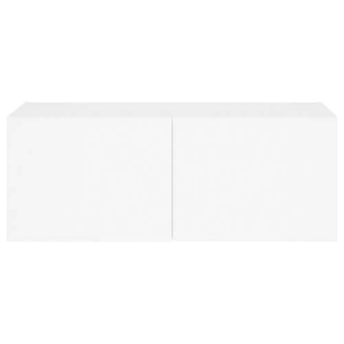 Zidni TV ormarić s LED svjetlima bijeli 80x35x31 cm - Bijela 80 x 35 x 31 cm 1 Cijena
