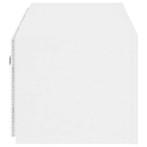 Zidni TV ormarić s LED svjetlima bijeli 80x35x31 cm - Bijela 80 x 35 x 31 cm 1 Cijena