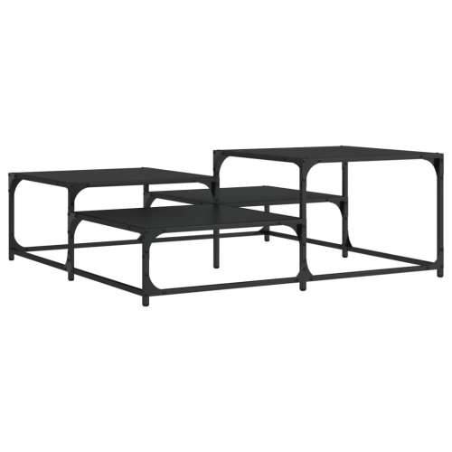 Stolić za kavu crni 107x107x40 cm od konstruiranog drva - Crna 107 x 107 x 40 cm 1 Cijena