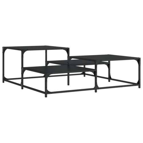 Stolić za kavu crni 107x107x40 cm od konstruiranog drva - Crna 107 x 107 x 40 cm 1 Cijena