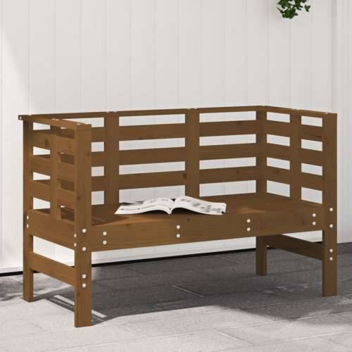 Vrtna klupa smeđa boja meda 111,5x53x71 cm od masivne borovine - Smeđa boja bora 1 Cijena
