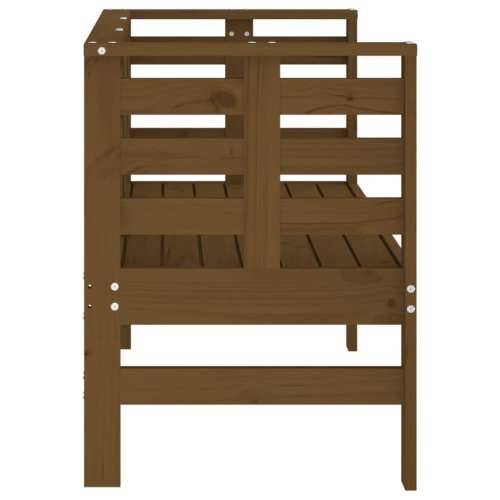 Vrtna klupa smeđa boja meda 111,5x53x71 cm od masivne borovine - Smeđa boja bora 1 Cijena