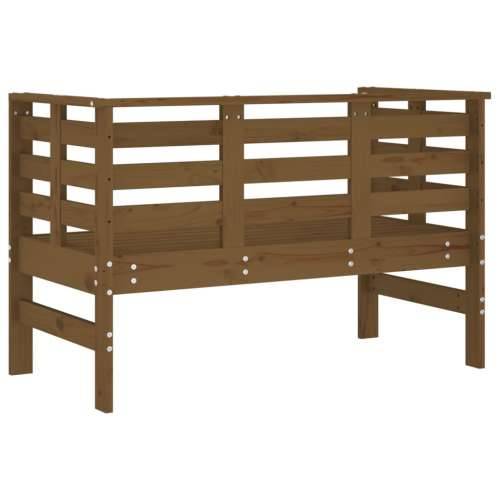 Vrtna klupa smeđa boja meda 111,5x53x71 cm od masivne borovine - Smeđa boja bora 1 Cijena