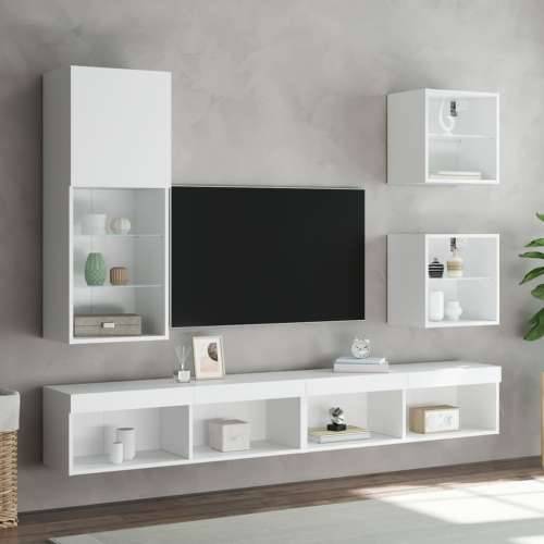 Noćni ormarići s LED svjetlima zidni bijeli - Bijela 2 40 cm Cijena