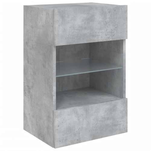 TV ormarić s LED svjetlima siva boja betona 40x30x60,5 cm - Beton siva 1 40 cm Cijena