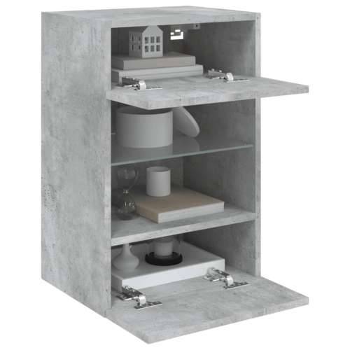 TV ormarić s LED svjetlima siva boja betona 40x30x60,5 cm - Beton siva 1 40 cm Cijena