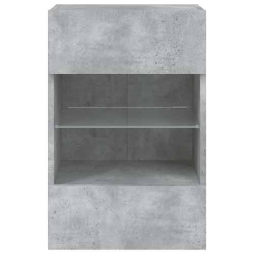 TV ormarić s LED svjetlima siva boja betona 40x30x60,5 cm - Beton siva 1 40 cm Cijena