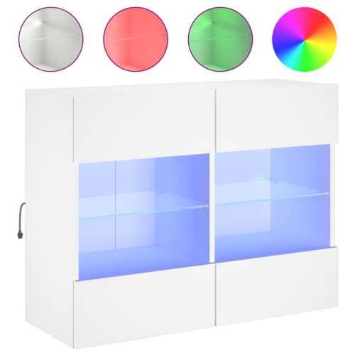 Zidni TV ormarić s LED svjetlima bijeli 78,5x30x60,5 cm - Bijela 1 78.5 cm Cijena