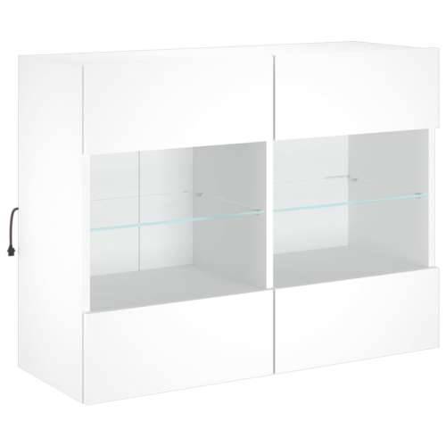 Zidni TV ormarić s LED svjetlima bijeli 78,5x30x60,5 cm - Bijela 1 78.5 cm Cijena