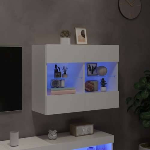 Zidni TV ormarić s LED svjetlima bijeli 78,5x30x60,5 cm - Bijela 1 78.5 cm Cijena