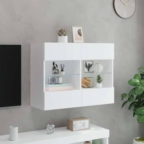 Zidni TV ormarić s LED svjetlima bijeli 78,5x30x60,5 cm - Bijela 1 78.5 cm Cijena