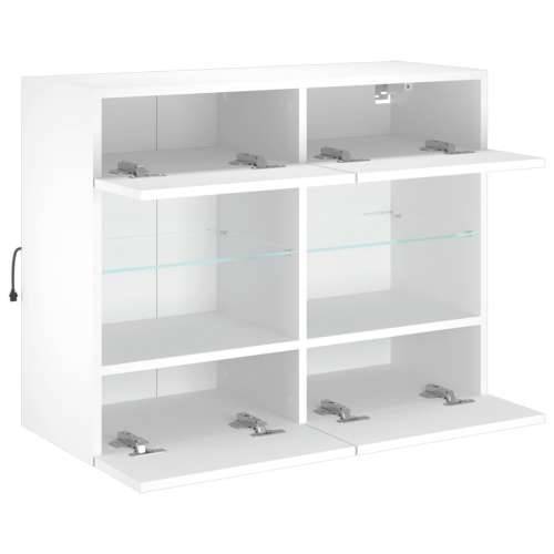 Zidni TV ormarić s LED svjetlima bijeli 78,5x30x60,5 cm - Bijela 1 78.5 cm Cijena