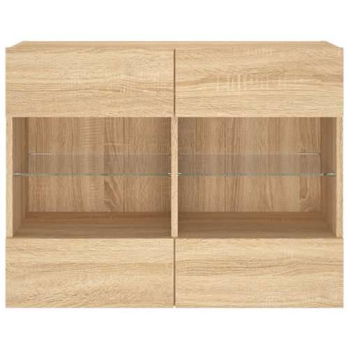 Zidni TV ormarić s LED svjetlima boja hrasta 78,5x30x60,5 cm - sonoma hrast 1 78.5 cm Cijena