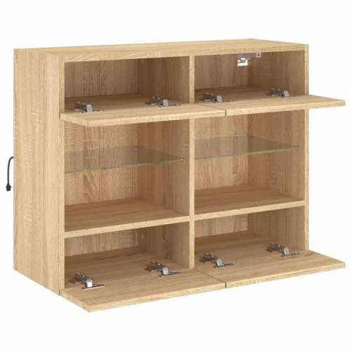 Zidni TV ormarić s LED svjetlima boja hrasta 78,5x30x60,5 cm - sonoma hrast 1 78.5 cm Cijena