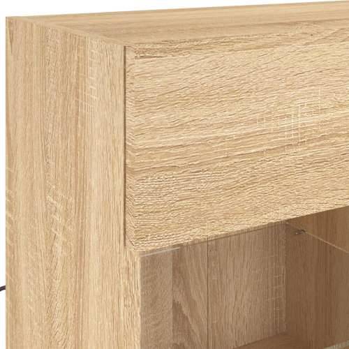 Zidni TV ormarić s LED svjetlima boja hrasta 78,5x30x60,5 cm - sonoma hrast 1 78.5 cm Cijena