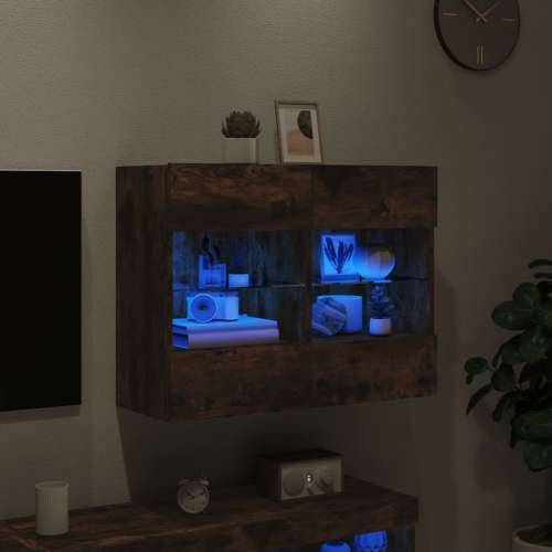 Zidni TV ormarić s LED svjetlima boja hrasta 78,5x30x60,5 cm - Dimljeni hrast 1 78.5 cm Cijena