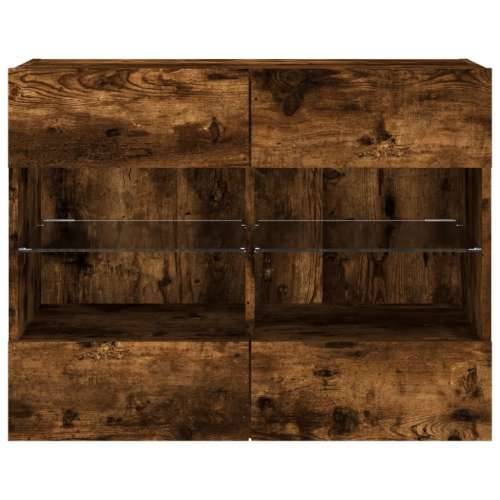 Zidni TV ormarić s LED svjetlima boja hrasta 78,5x30x60,5 cm - Dimljeni hrast 1 78.5 cm Cijena
