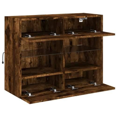Zidni TV ormarić s LED svjetlima boja hrasta 78,5x30x60,5 cm - Dimljeni hrast 1 78.5 cm Cijena