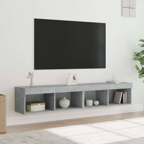 TV ormarići s LED svjetlima 2 kom siva boja betona 80x30x30 cm - Beton siva 2 80 cm Cijena