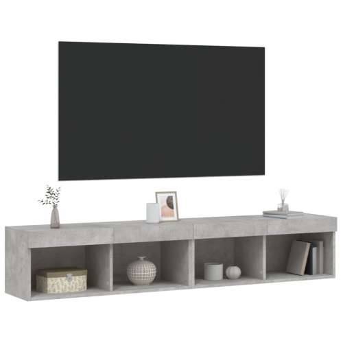 TV ormarići s LED svjetlima 2 kom siva boja betona 80x30x30 cm - Beton siva 2 80 cm Cijena