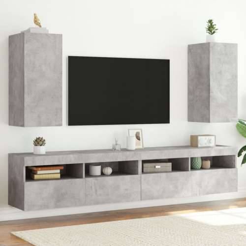 Zidni TV ormarići LED 2 kom siva boja betona 30,5 x 35 x 70 cm Cijena