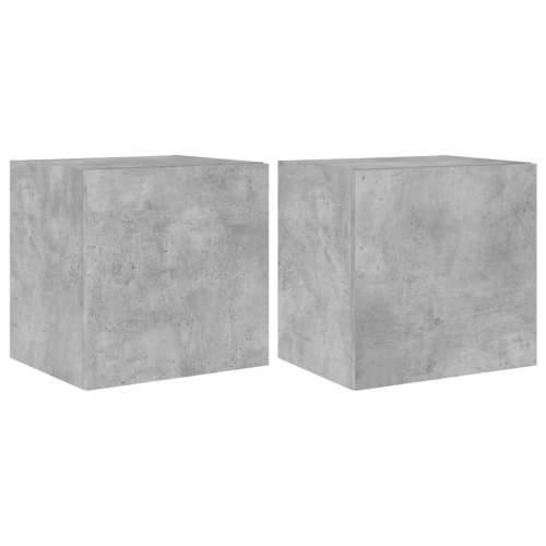 Zidni TV ormarići LED 2 kom siva boja betona 40,5 x 35 x 40 cm Cijena