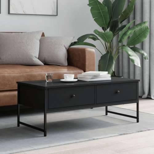 Stolić za kavu crni 101 x 49 x 39,5 cm od konstruiranog drva - Crna 1 Cijena
