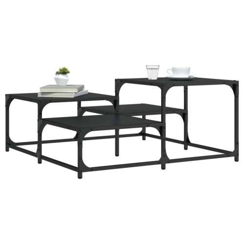 Stolić za kavu crni 87,5x87,5x40 cm od konstruiranog drva - Crna 87.5 x 87.5 x 40 cm 1 Cijena