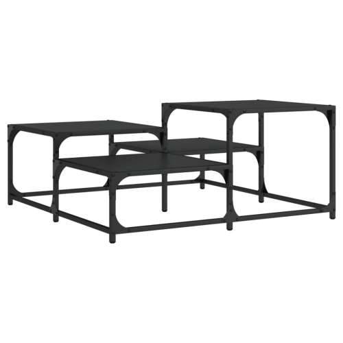 Stolić za kavu crni 87,5x87,5x40 cm od konstruiranog drva - Crna 87.5 x 87.5 x 40 cm 1 Cijena