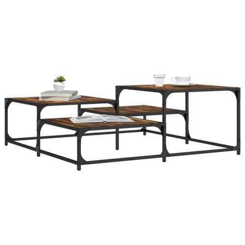 Stolić za kavu boja hrasta 107x107x40 cm konstruirano drvo - Dimljeni hrast 107 x 107 x 40 cm 1 Cijena