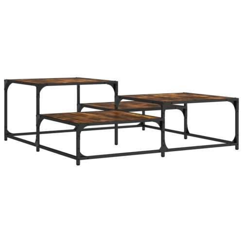 Stolić za kavu boja hrasta 107x107x40 cm konstruirano drvo - Dimljeni hrast 107 x 107 x 40 cm 1 Cijena
