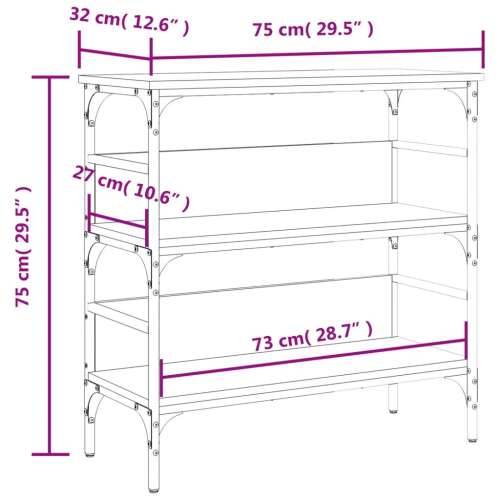 Konzolni stol smeđa boja hrasta 75x32x75 cm konstruirano drvo - Smeđi hrast 1 75 cm Cijena