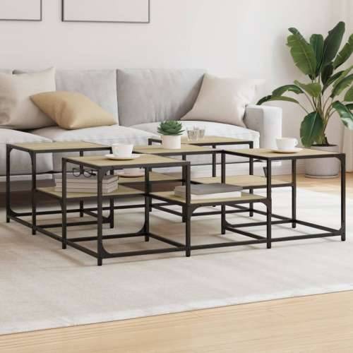 Stolić za kavu boja hrasta 121x121x40 cm konstruirano drvo - sonoma hrast 121 x 121 x 40 cm 1 Cijena