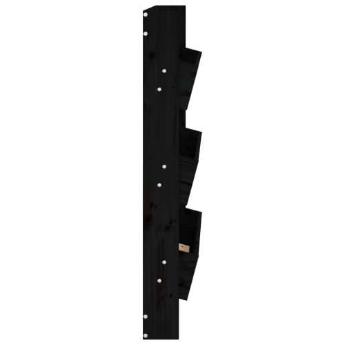 Zidna sadilica s 3 razine 60 x 18,5 x 110 cm crna od borovine - Crna boja bora 1 Cijena