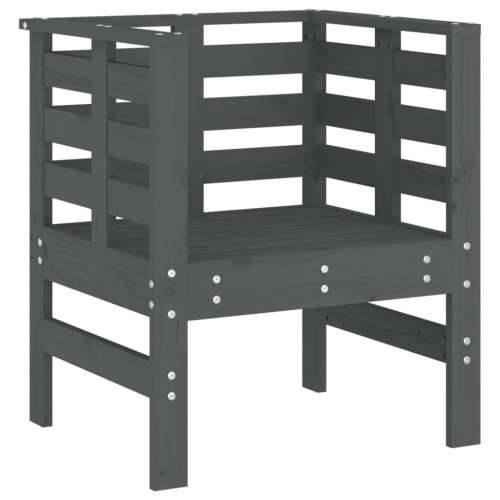 Vrtne stolice 2 kom sive 61,5 x 53 x 71 cm od masivne borovine - Siva boja bora 2 Cijena