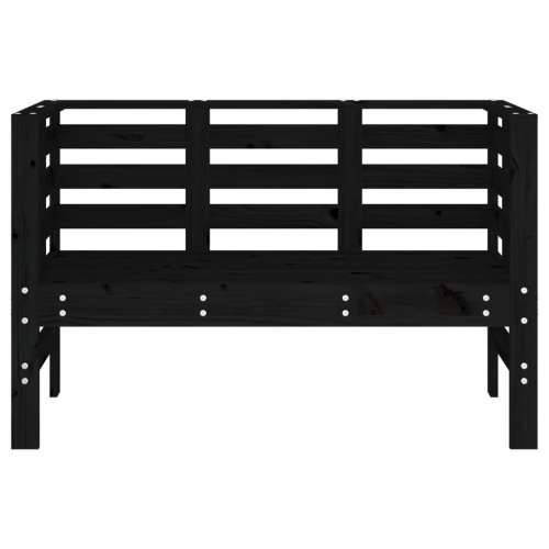 Vrtna klupa crna 111,5 x 53 x 71 cm od masivne borovine - Crna boja bora 1 Cijena